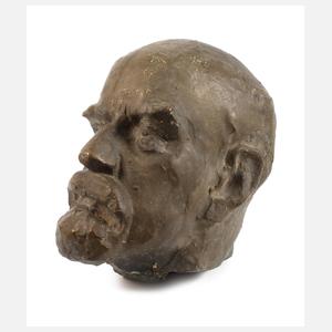 Kopfstück Lenin Bronze