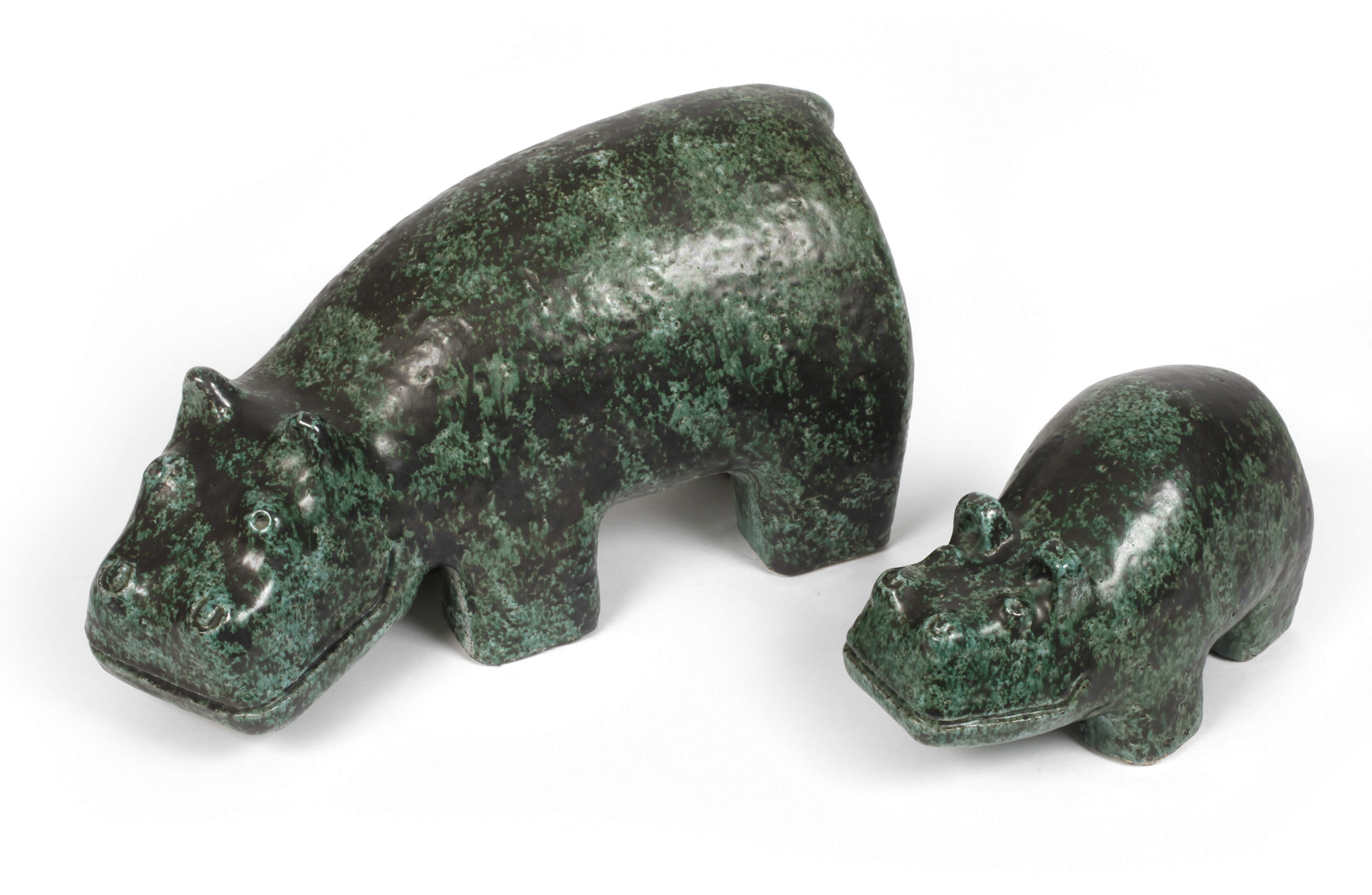 Horst Panknin Zwei Nilpferde "Vater und Sohn"