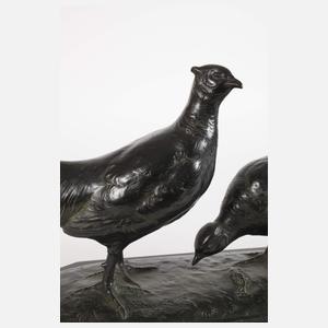 Prof. Otto Poertzel, übergroßes Fasanenpaar