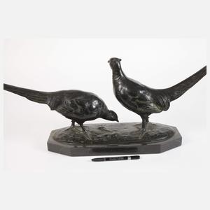 Prof. Otto Poertzel, übergroßes Fasanenpaar