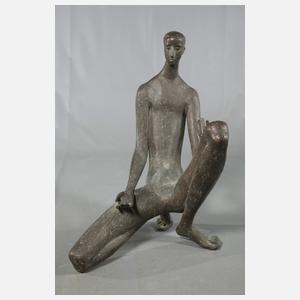 Gerd Dehof attr., hockender Mann