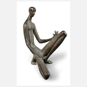 Gerd Dehof attr., hockender Mann