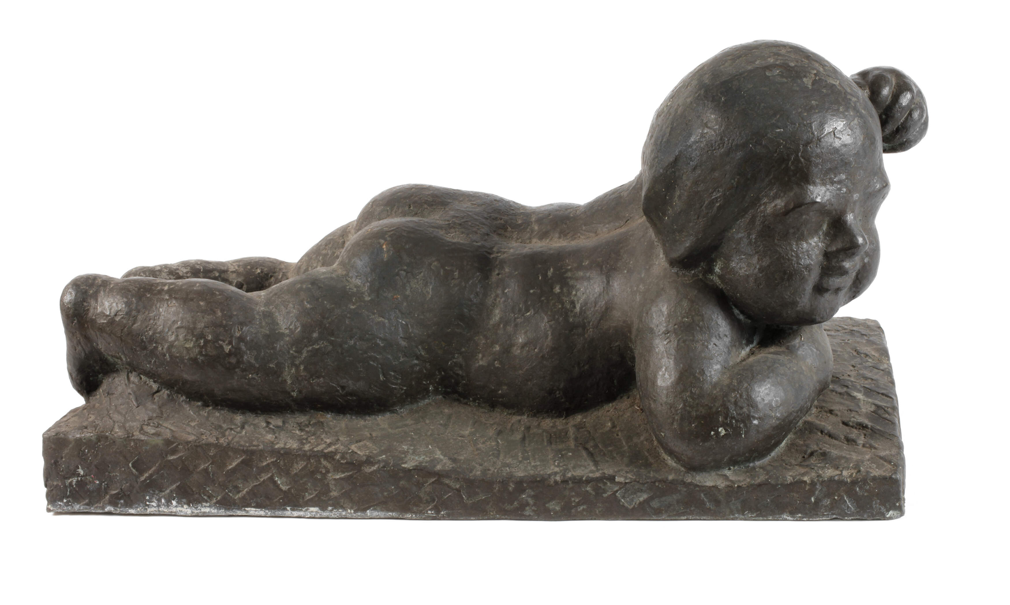 Große moderne Kinderbronze