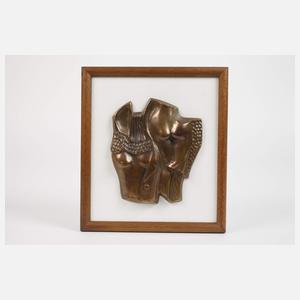 Delagneau, Bronzerelief mit weiblichen Akten