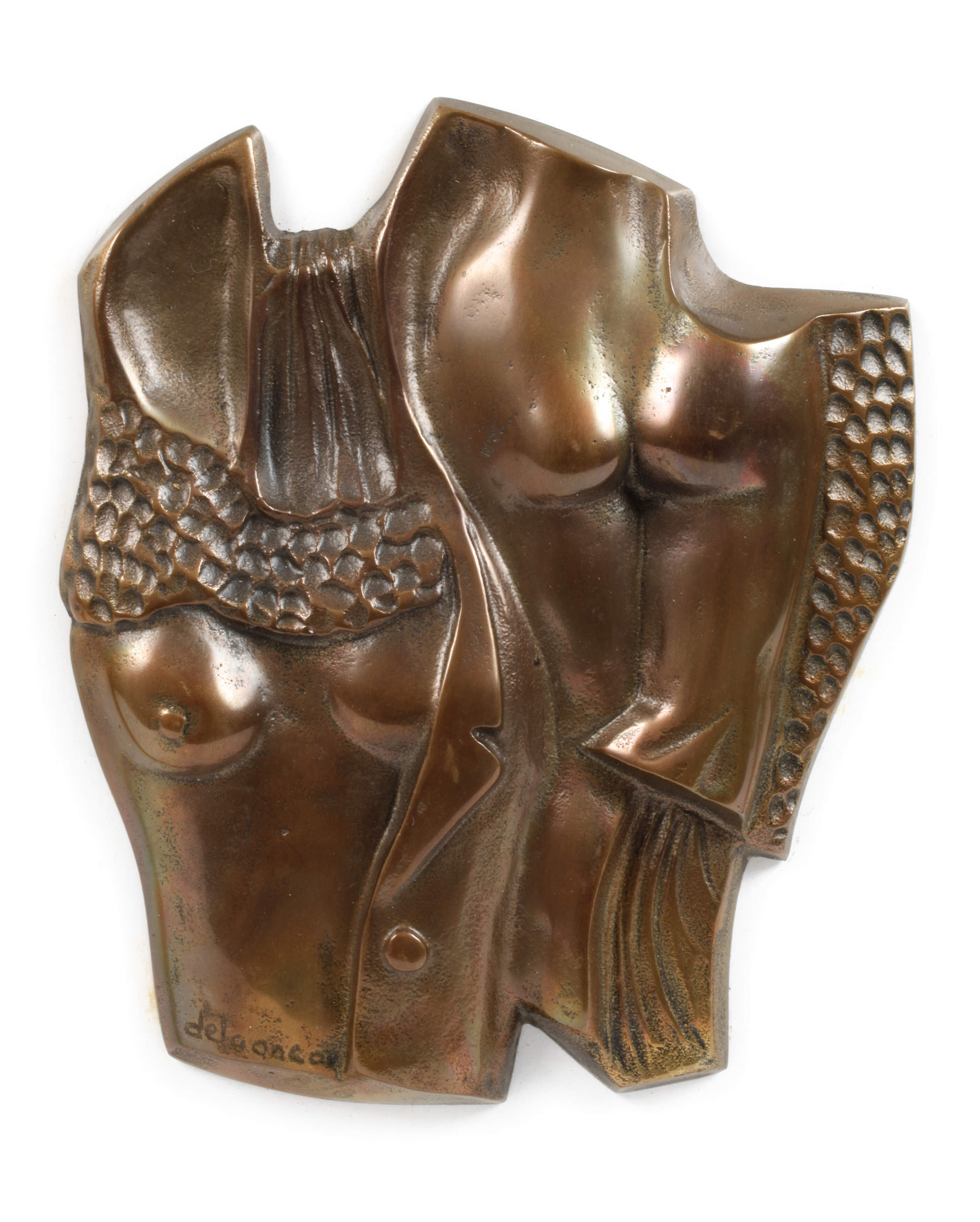 Delagneau, Bronzerelief mit weiblichen Akten