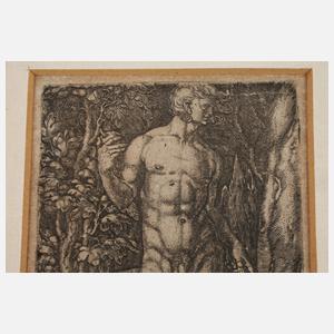 Heinrich Aldegrever, Adam mit Löwen