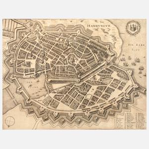 Matthäus Merian der Älter, Grundriss von Hamburg