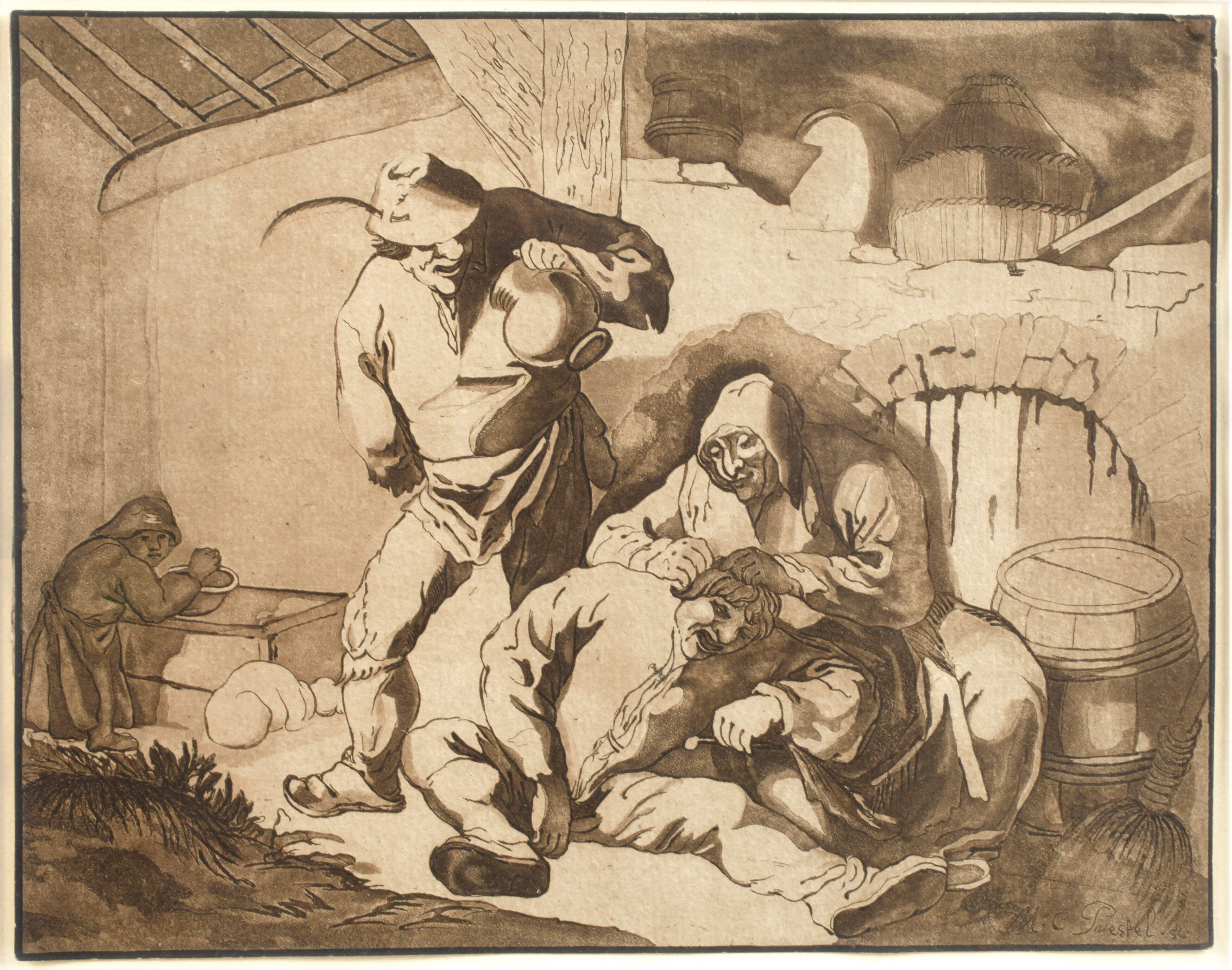 Maria Katharina Prestel, Bauern beim Lausen