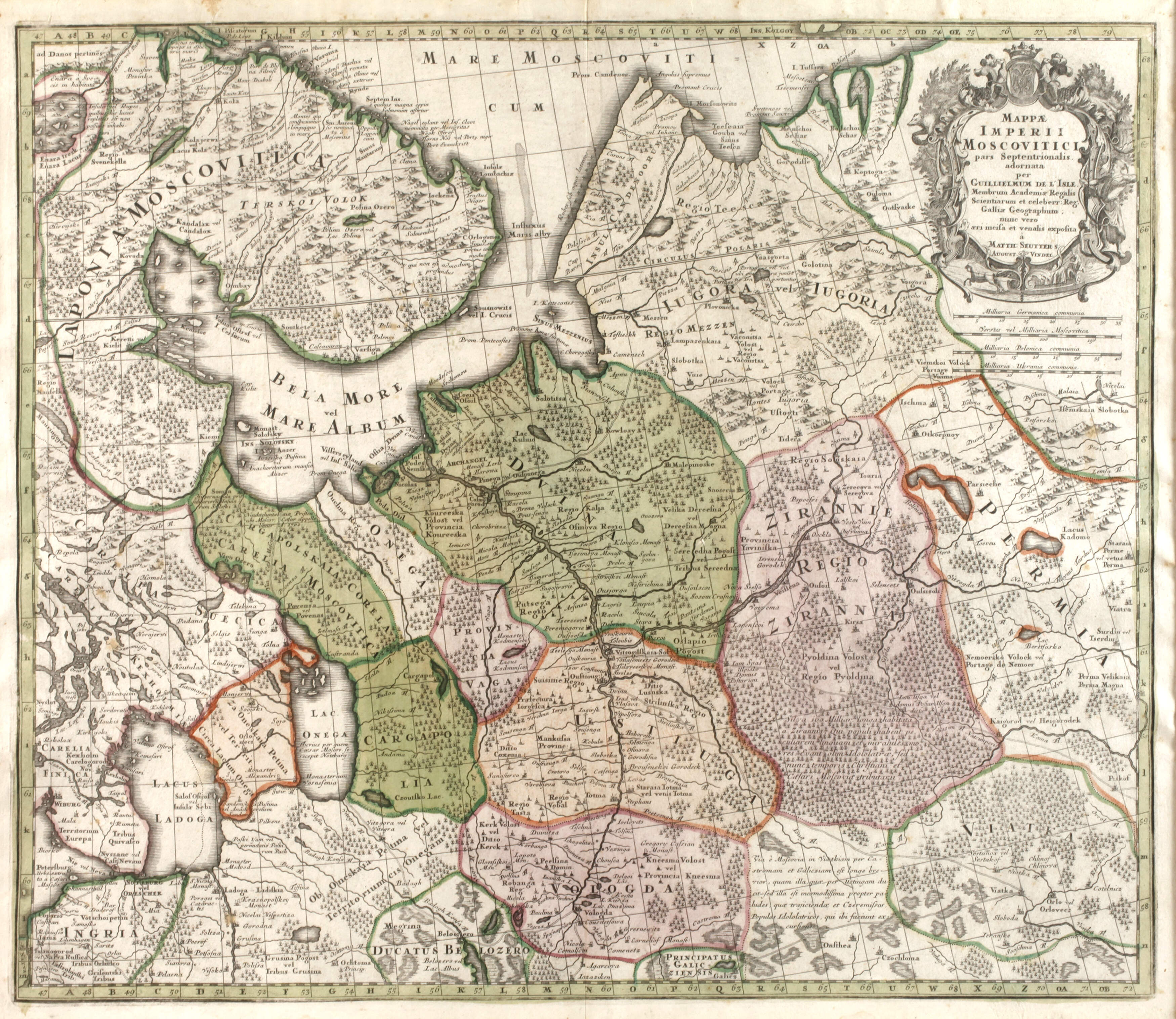 Matthäus Seutter, Karte Nordwestrussland