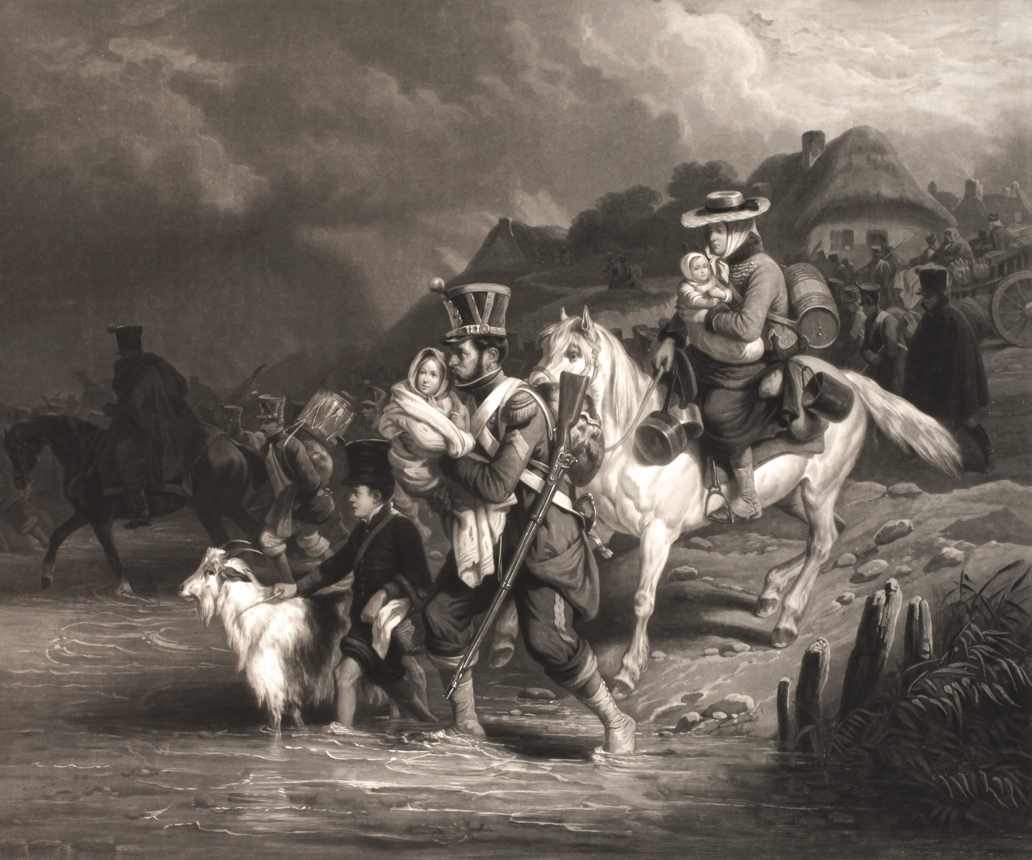 Jean Jazet, attr., "Überquerung der Furt"