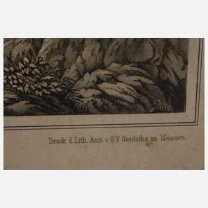 Panorama von Aussig an der Elbe