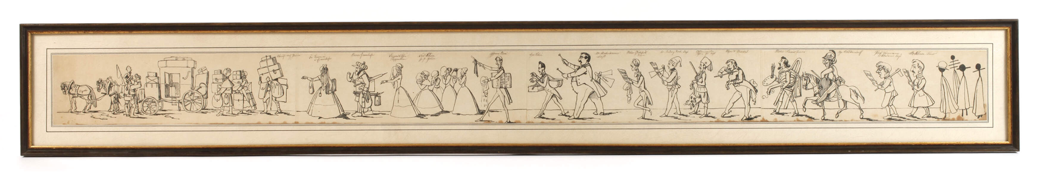 Karikatur "Abreise nach Italien"