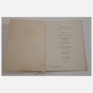 Emil Orlik, Menükarte Festmahl Gerhard Hauptmann