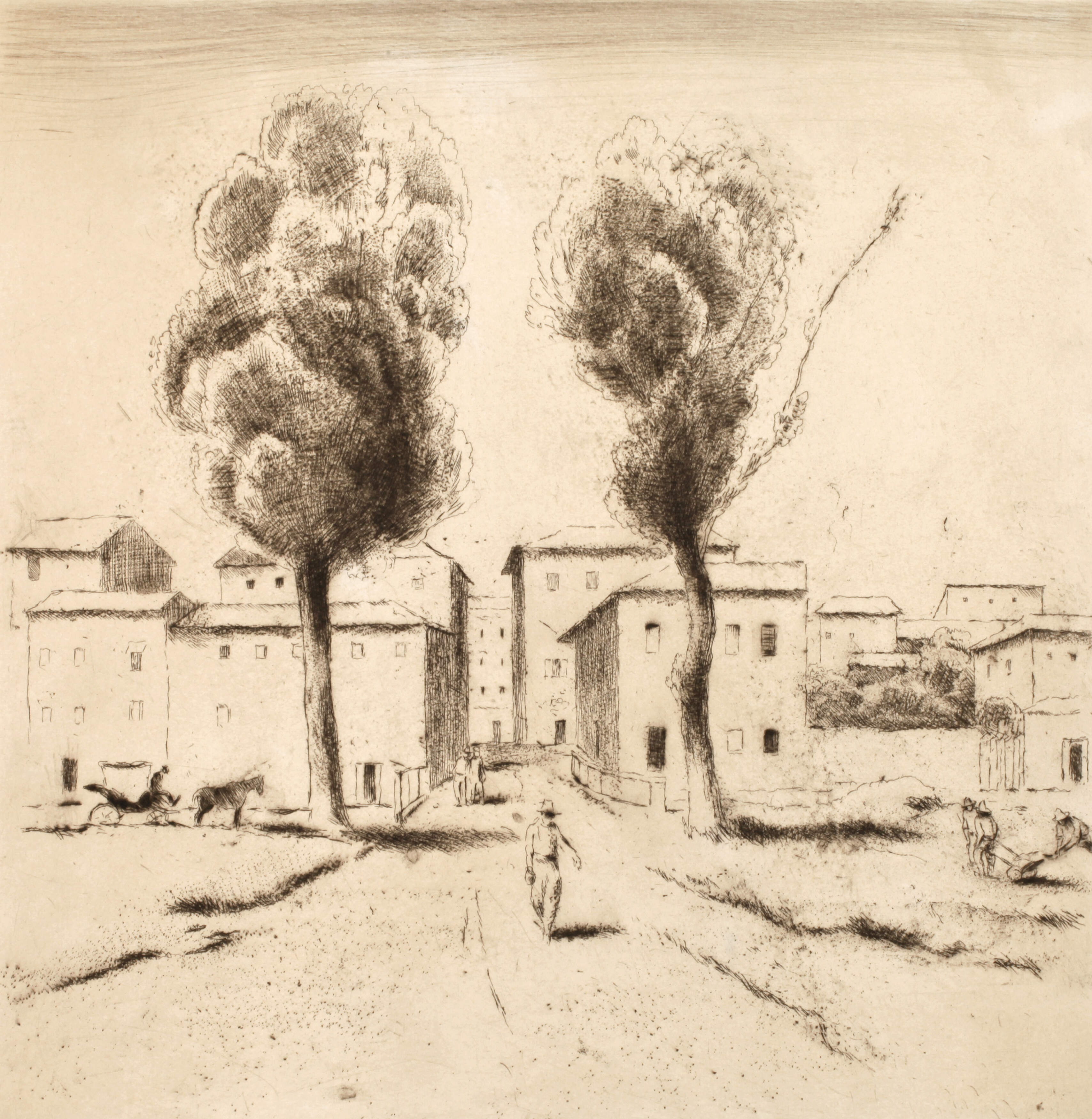Emil Orlik, "Ansicht von Viareggio"