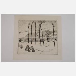 Emil Orlik, "Winter in Oslawan"