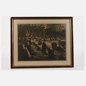 Emil Orlik, "Der alte Judenfriedhof in Prag..."