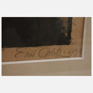 Emil Orlik, "Der alte Judenfriedhof in Prag..."