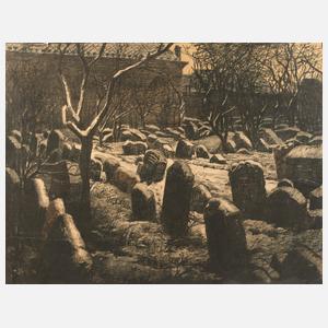 Emil Orlik, "Der alte Judenfriedhof in Prag..."