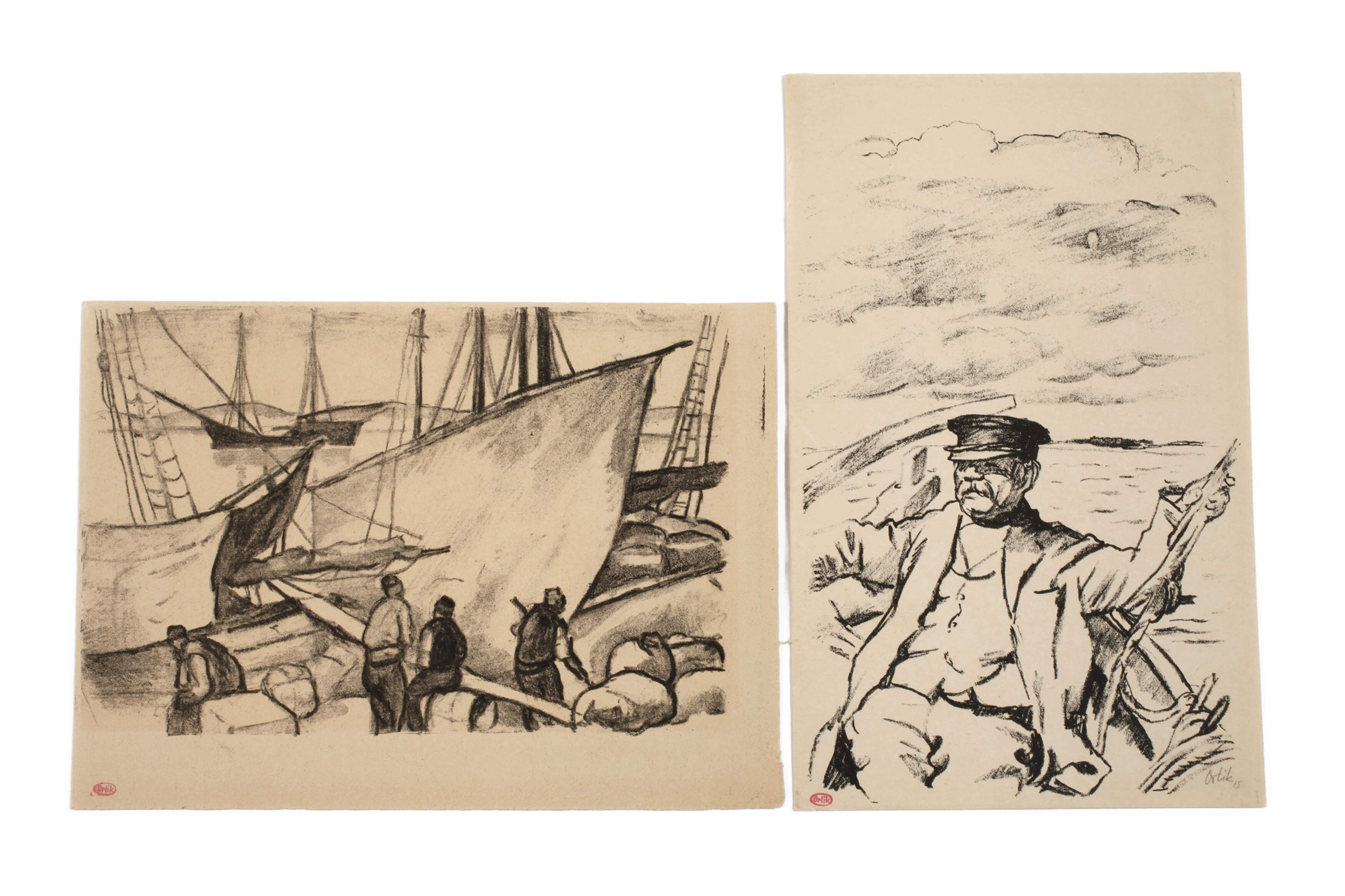 Emil Orlik, Paar maritime Motive