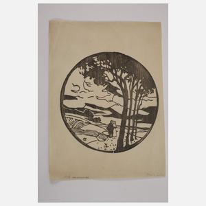 Emil Orlik, Paar in Landschaft