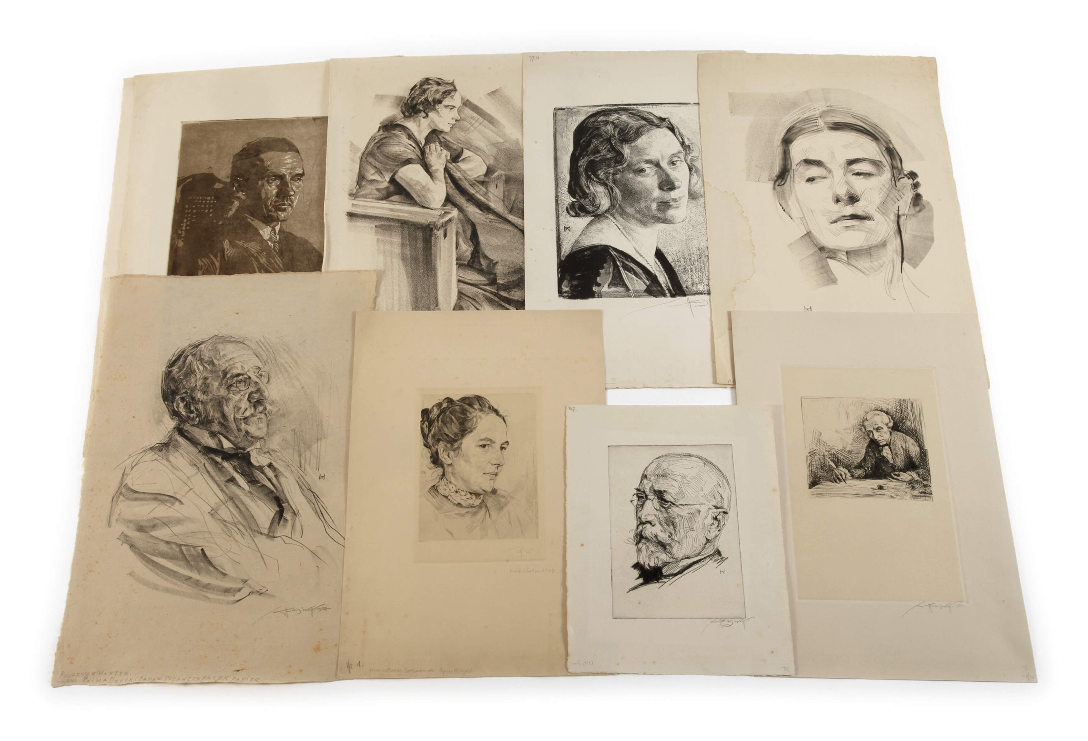 Heinrich Wolff, Graphikkonvolut Portraits