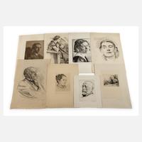 Heinrich Wolff, Graphikkonvolut Portraits111