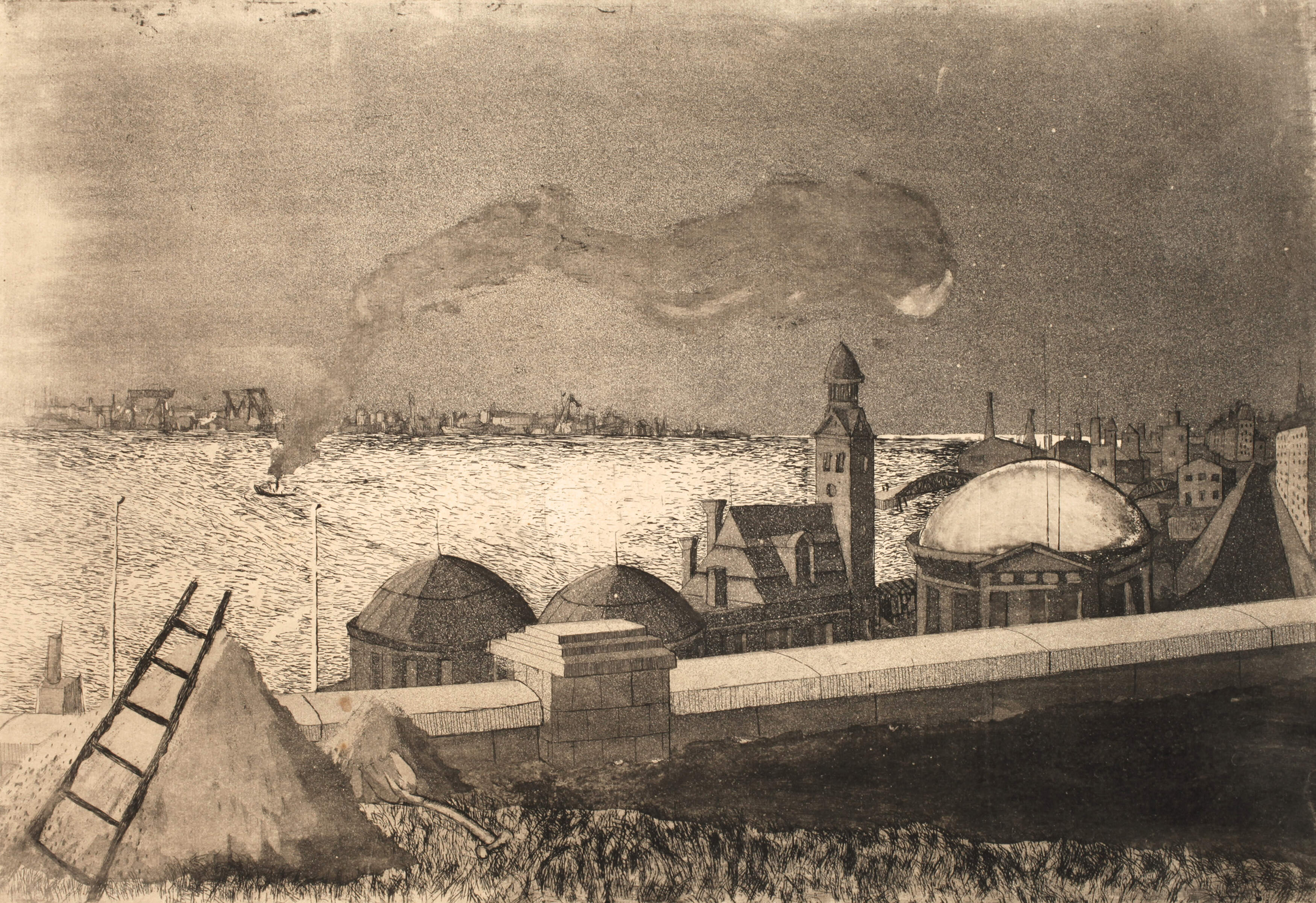 Paul Wunderlich, "Hafen, Hamburg"