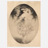 Louis Icart, Junge Frau mit Vöglein111