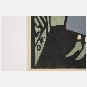 Oskar Kokoschka, Postkarte Wiener Werkstätte
