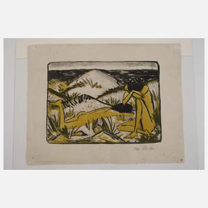 Otto Mueller, "Zwei Mädchen in den Dünen, Sylt"