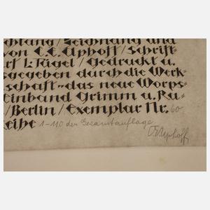 Carl Emil Uphoff, Künstlerbuch "Adam und Eva"