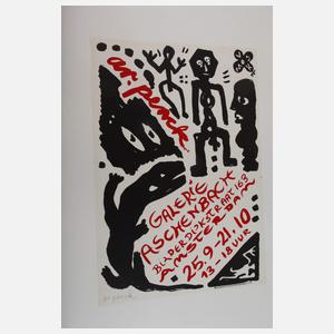 A. R. Penck, Plakat der Galerie Aschenbach
