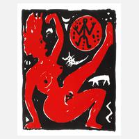 A. R. Penck, Roter Frauenakt111