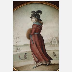 Junge Dame in Winterlandschaft