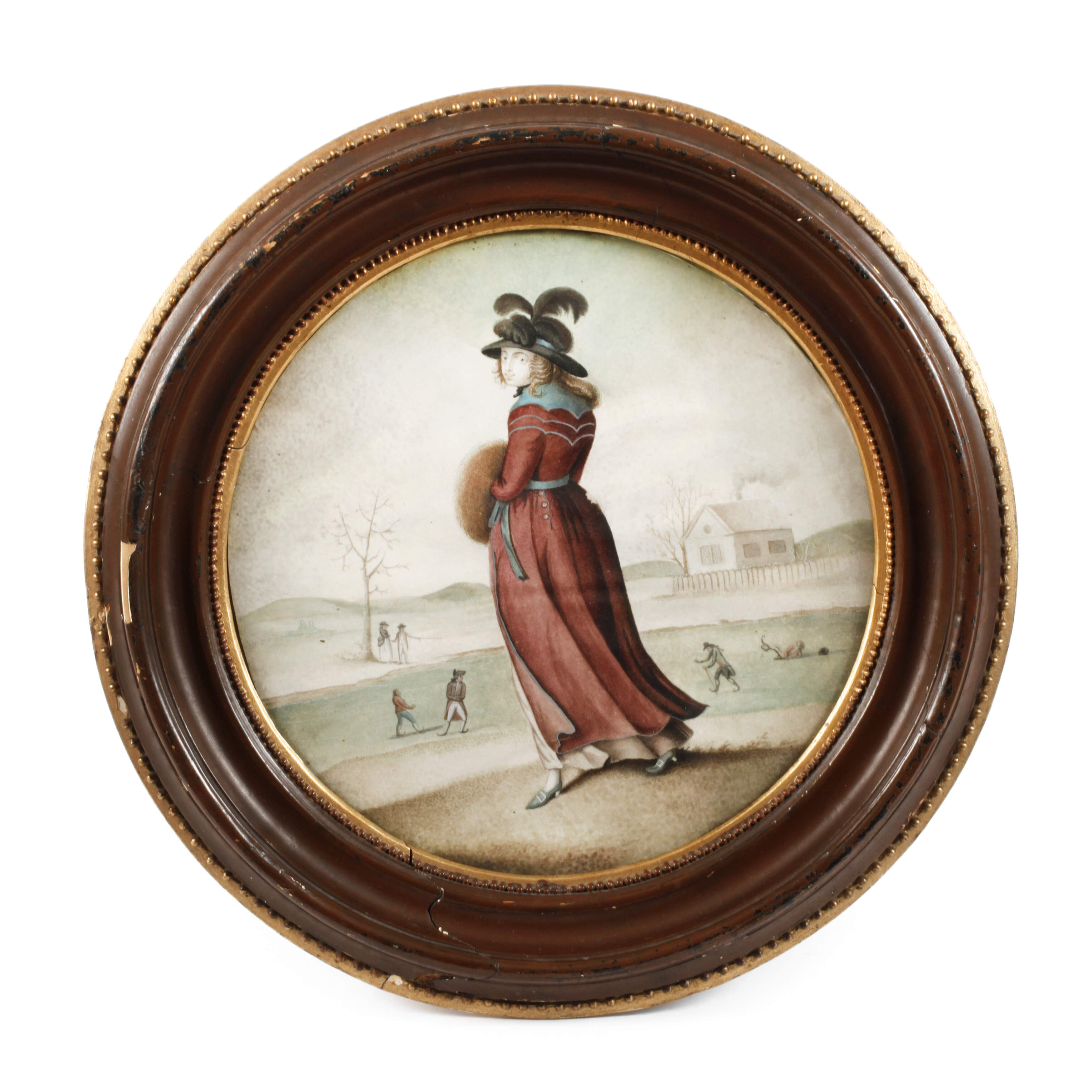 Junge Dame in Winterlandschaft