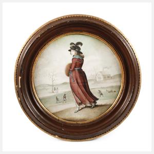 Junge Dame in Winterlandschaft