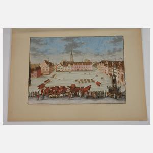Der überflutete Hauptmarkt von Nürnberg, 1784