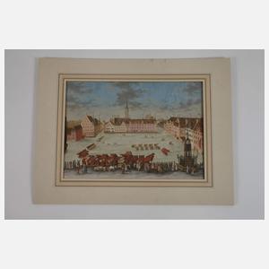 Der überflutete Hauptmarkt von Nürnberg, 1784