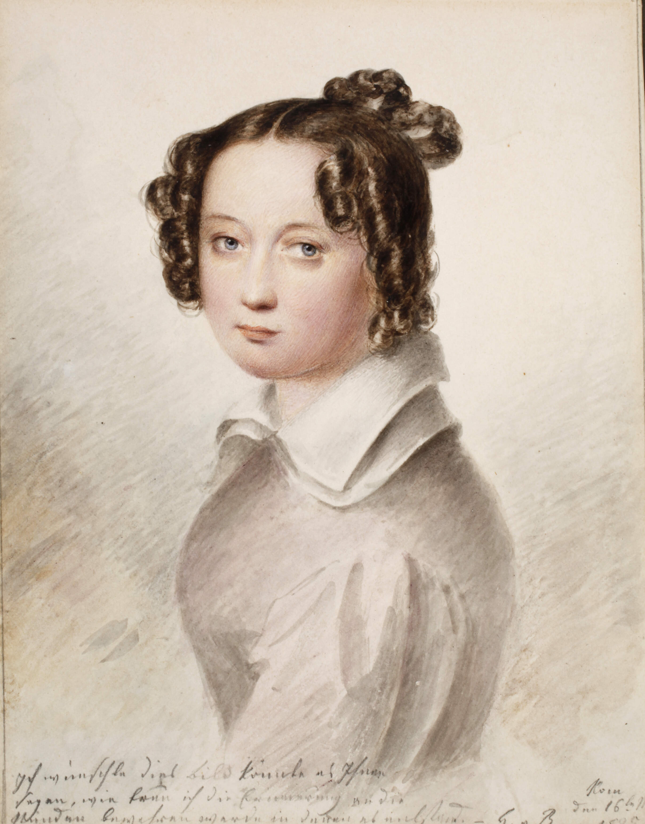 August Grahl, Portrait der Frau von Reinick