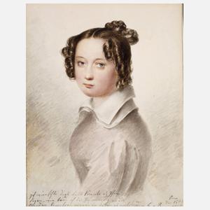 August Grahl, Portrait der Frau von Reinick