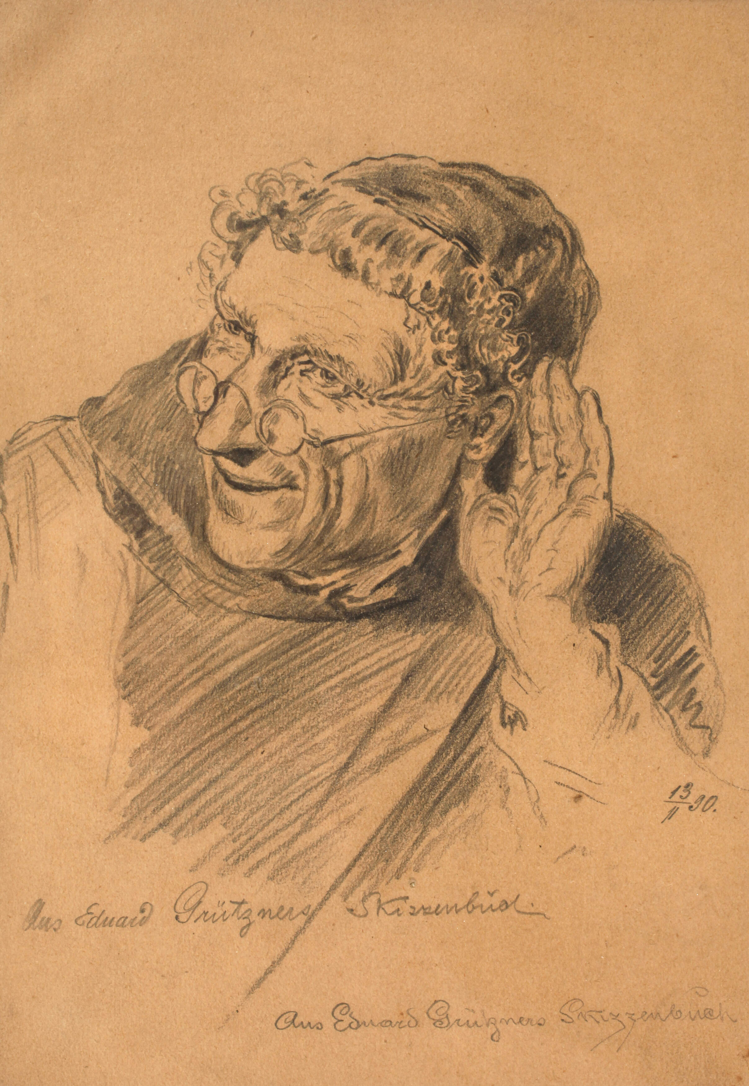 Eduard von Grützner, attr., Der schwerhörige Mönch