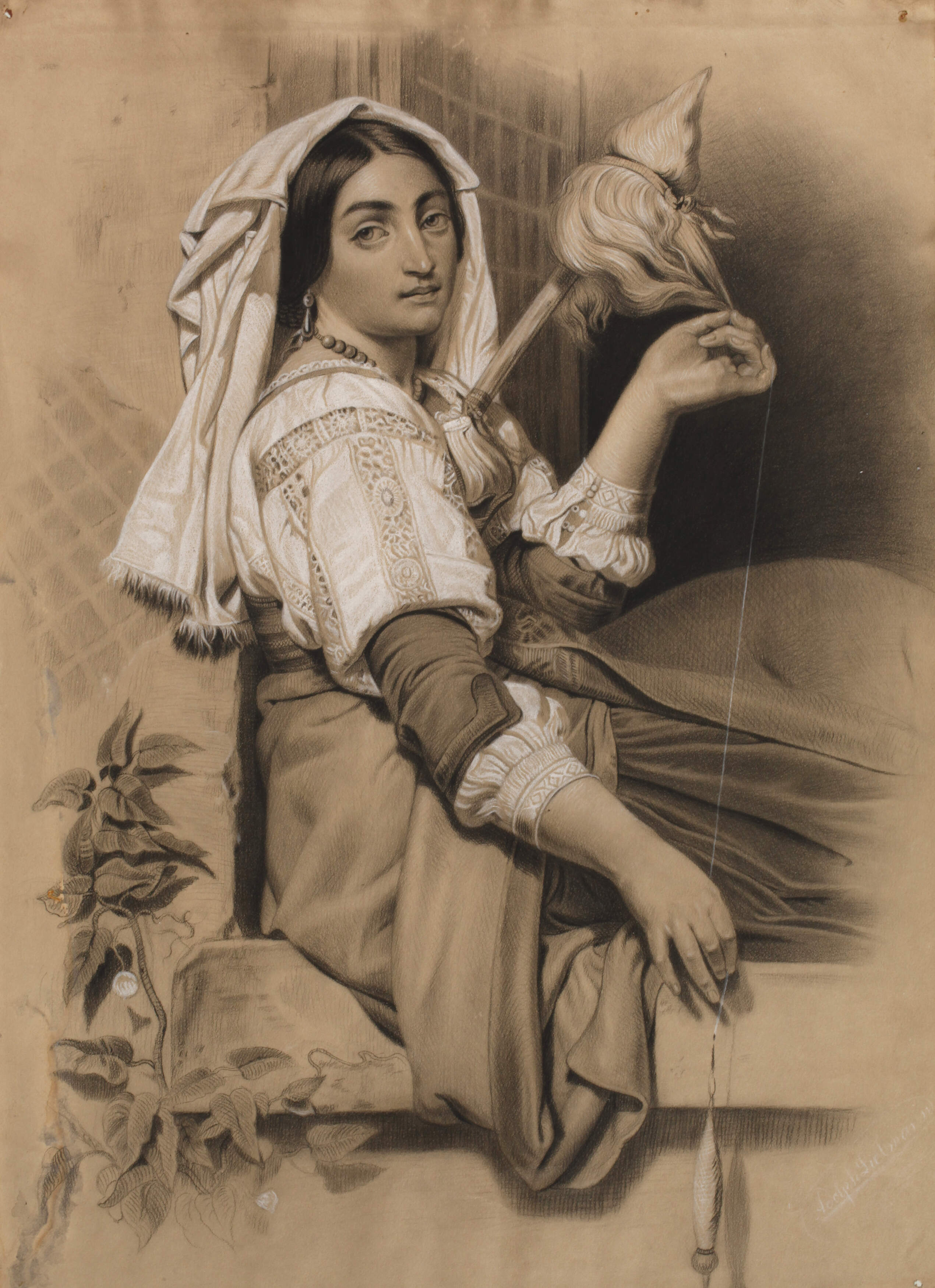 Adolph Liebmann, Spinnende Neapolitanerin