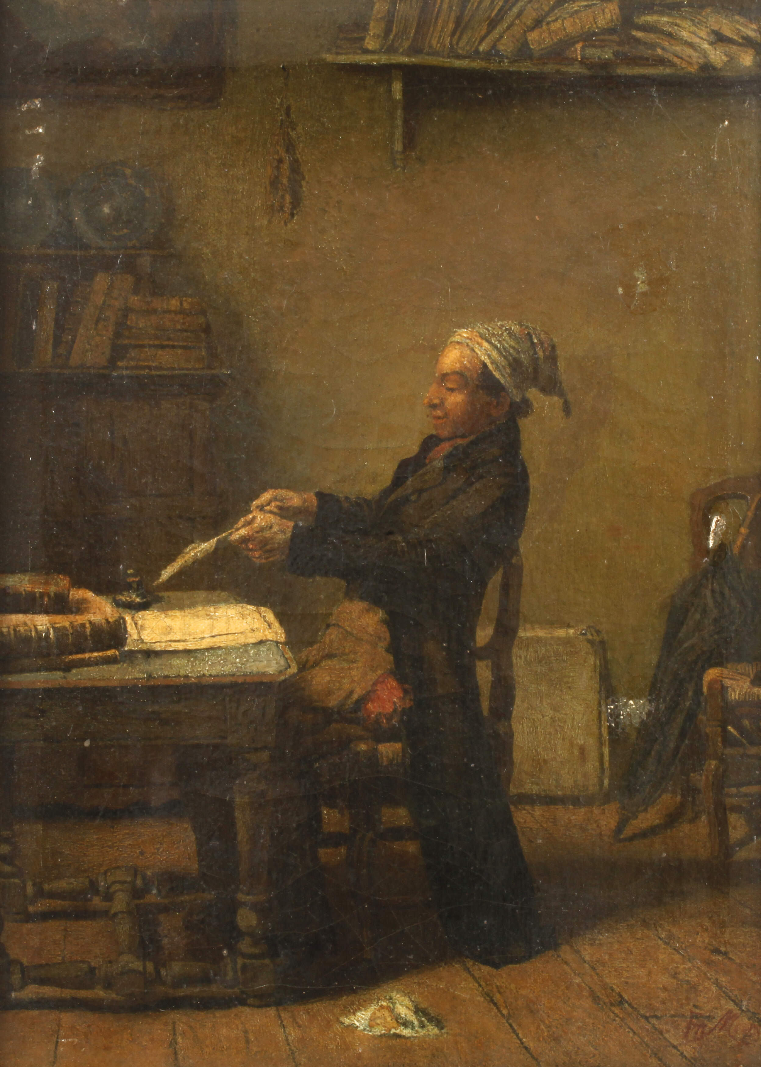 Frans Meerts, attr., "Der Federspitzer"