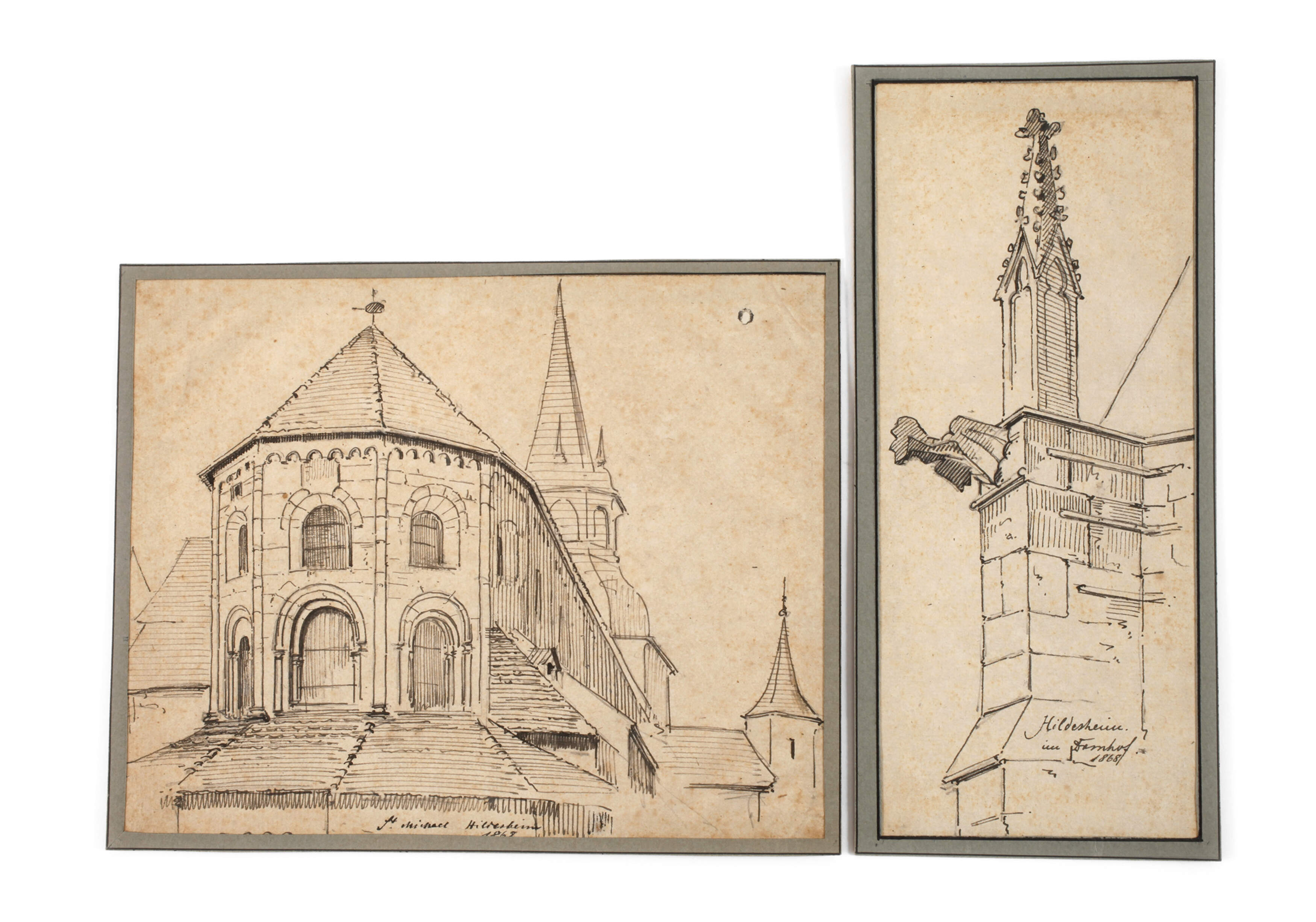 Karl Weysser, Paar Zeichnungen Hildesheim