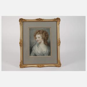 Spätklassizistisches Damenportrait