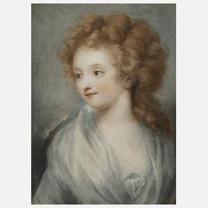 Spätklassizistisches Damenportrait