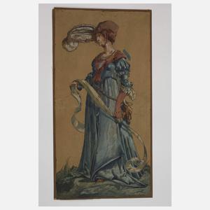 Edeldame im Renaissancekostüm