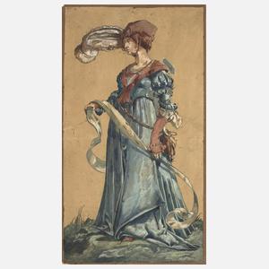 Edeldame im Renaissancekostüm