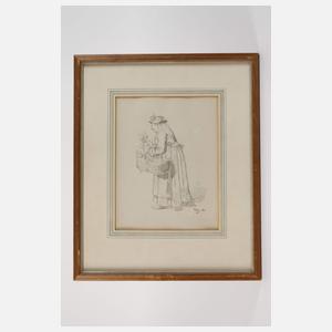 Eduard von Grützner, attr., Die Radieschen-Verkäuferin