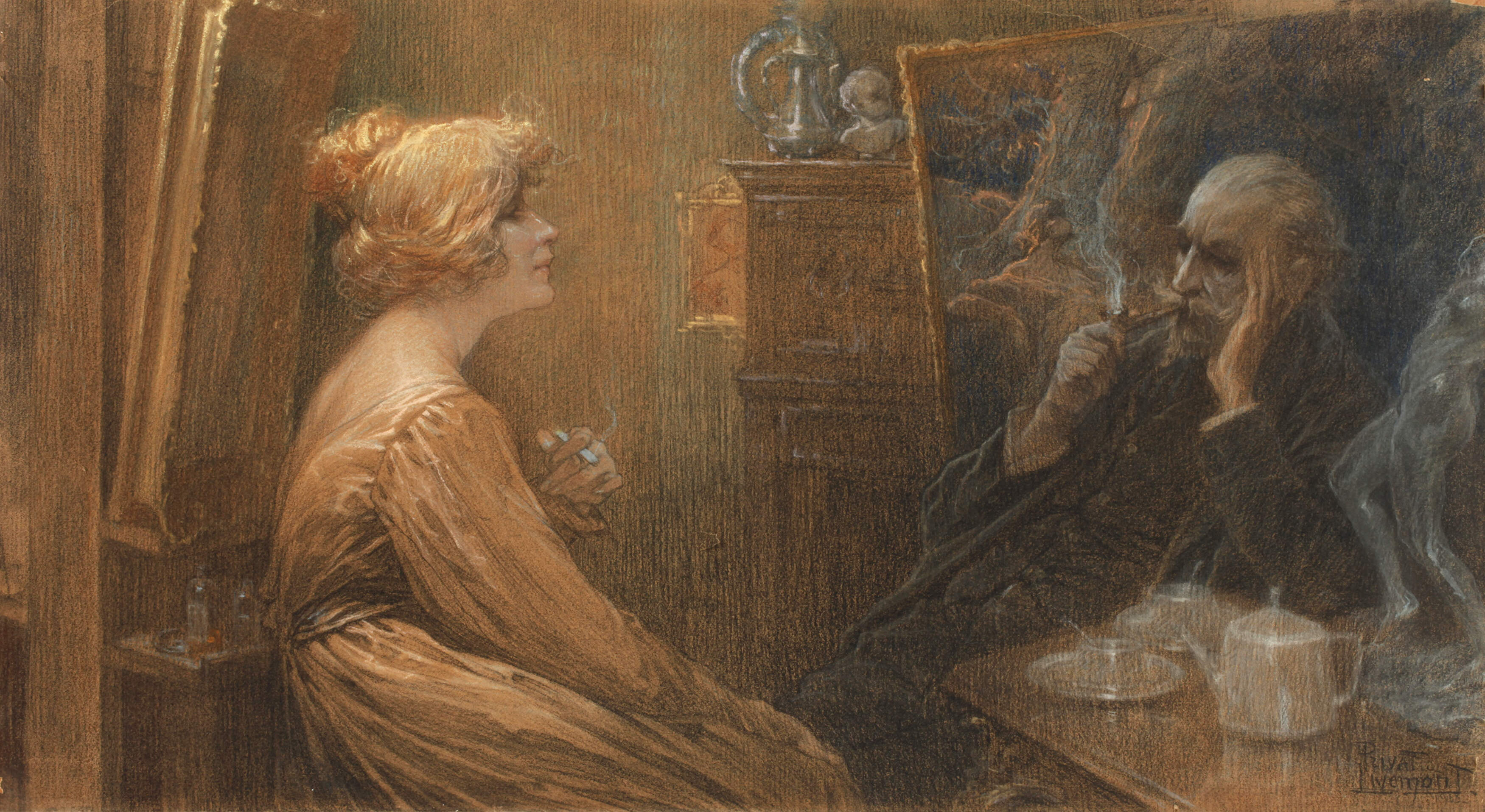 Henri Privat-Livemont, "Conversation"